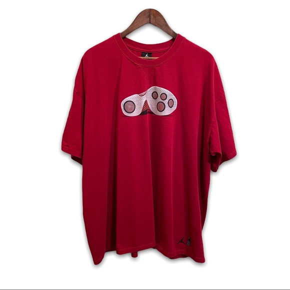 Jordan Other - Vintage Y2K Jordan XXI 21 Promo Double Sided Graphic T-Shirt Red 

Size:XXL